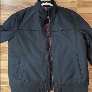 Tommy Hilfiger Men's Performance Faux Memory Bomber Jacket, Navy XL